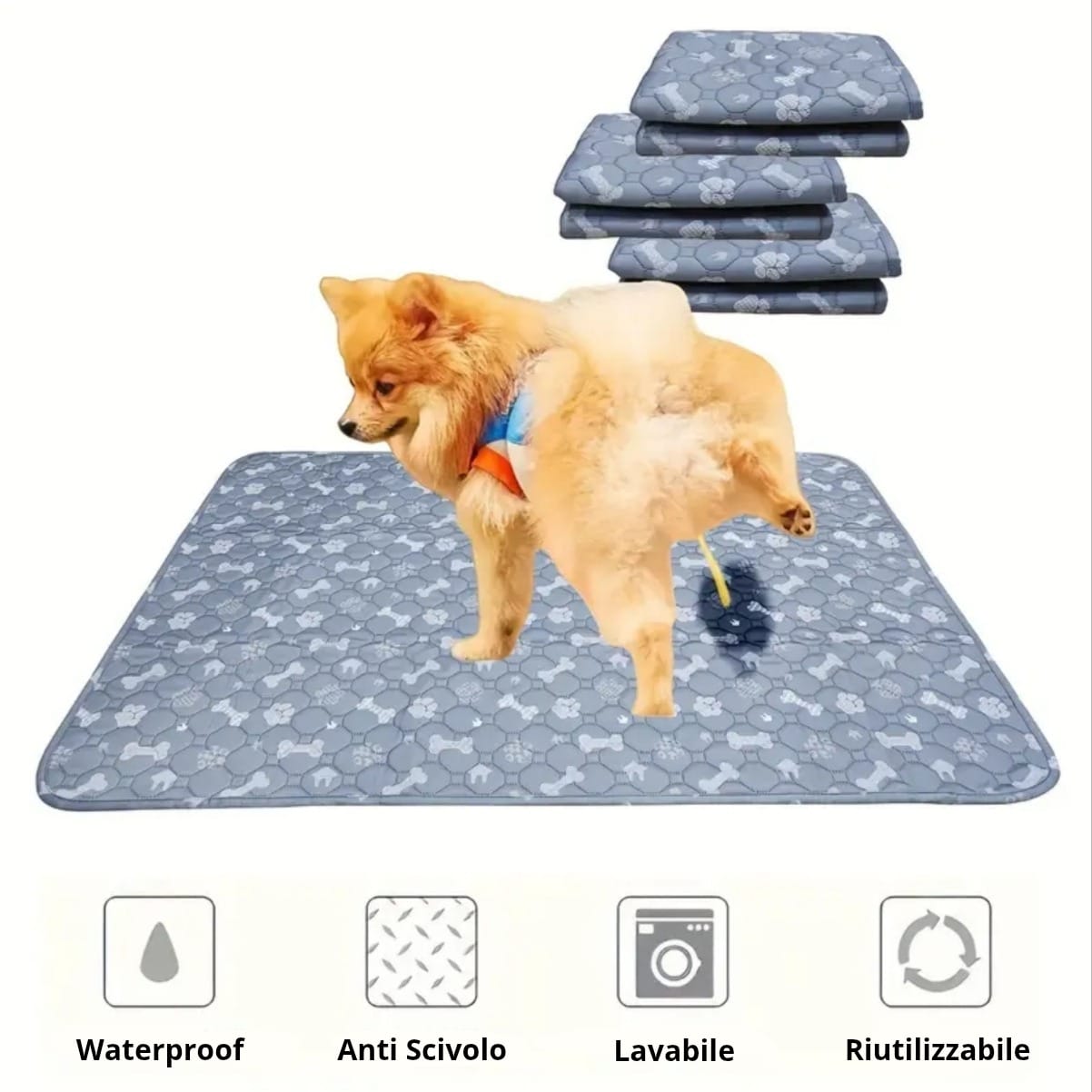 Tappetino igienico, assorbente e lavabile per cani e cuccioli - PuppyGo™